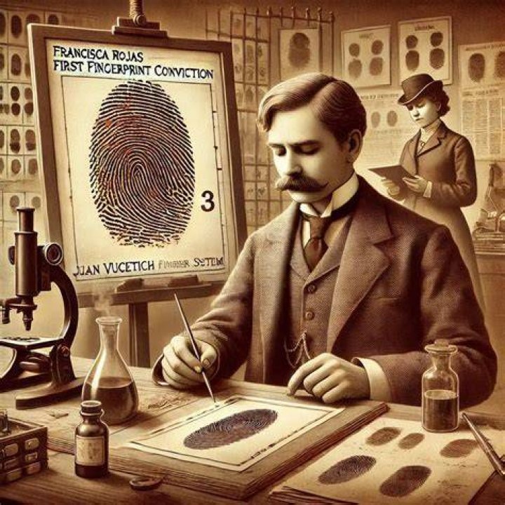 Who created the first fingerprint identification system?