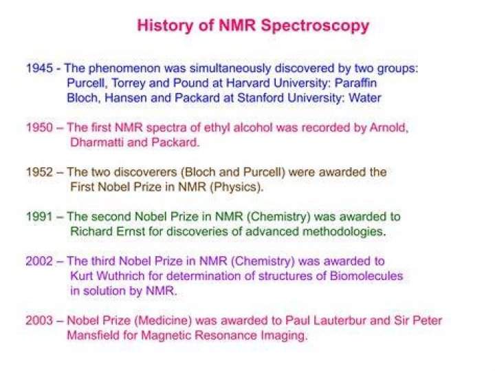 Who discovered nmr spectroscopy?