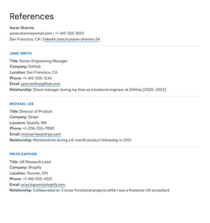 Who to put as references on resume?