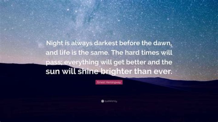 Why is the night darkest just before dawn?