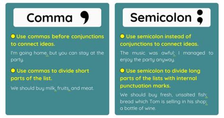 Why semicolon is used?
