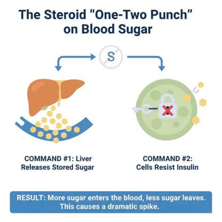 Why steroids increase blood sugar?