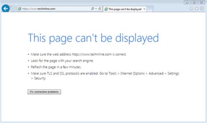 Why the page cannot be displayed?
